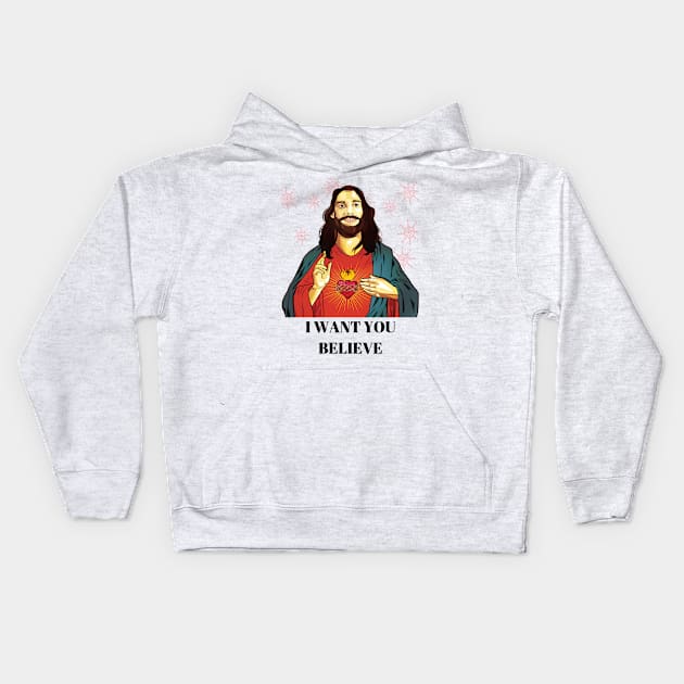 jesus, i want you believe Kids Hoodie by crackstudiodsgn